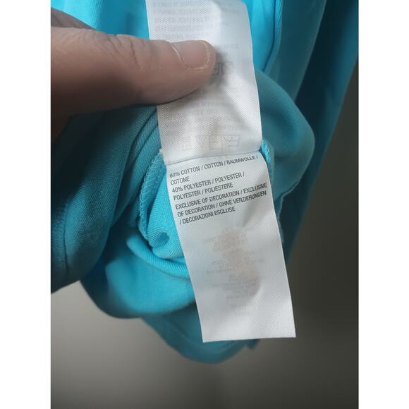 Quacker Factory Gnomes Embroidered Long sleeve Blue Shirt Women 1X NWT Gift - Picture 4 of 5